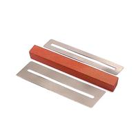 Warmhm Guitar Fret Wire Polishing Beam and Fretboard Protector Tool 2pcs DIY Luthier Kit Grindstone and Stainless Steel for Protecting Fretboard and Touching up Frets