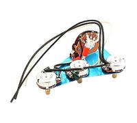 Warmhm Guitar Wiring Harness Control Plate Pre Wired Way Potentiometer Kit for Electric Guitars Durable Circuit Parts for Musicians