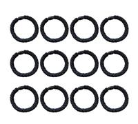 Warmhm Hair Ties Polyester Rubber Bands Thick Elastic Ponytail Holders 20pcs Black Tear-resistant No Deformation for Women and Hair Accessories