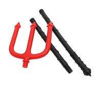 Warmhm Halloween Devil Pitch Fork Prop Durable Lightweight Demon Costume Accessory Detachable Design for Easy Storage for Parties Haunted Houses Cosplay Events