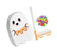 Warmhm Halloween Ghost Pinata with Easy Hang Design Candy Filled Party Decoration Prop for Indoor Outdoor Use Traditional Smash Game for Family Gatherings and School Events
