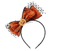Warmhm Halloween Headband Pumpkin Bowknot Headdress Bowknot Hair Clasp Halloween Costume Hair Accessories for Women Girls