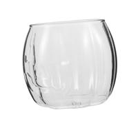 Warmhm Halloween Pumpkin Glass Mug Temperature Resistant Single Layer Coffee Cup Lightweight Portable Drinkware for Hot Coffee Latte Tea Cold Juice Festive Fall Party Essential