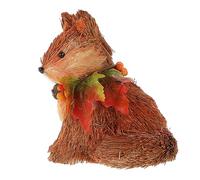 Warmhm Handcrafted Wooden Sitting Fox Figurine Animal Ornament for Christmas Desktop Decoration Lightweight Vivid Autumn Landscape Adornment Indoor gift for for for for for for for Home Office Fairy