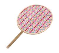 Warmhm Handmade Woven Bamboo Fan Lightweight Portable Summer Cooling Handheld Fan Farmhouse Style for Weddings Parties Indoor Outdoor Decor