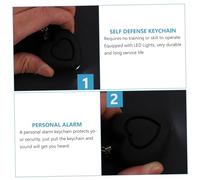 Warmhm Heart-shaped Personal Alarm Keychain with Bright LED Light Loud Siren Security Device for Safety Easy Pull Emergency Alert for Self- Portable Black Keyring for College Students and