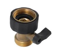 Warmhm Heavy Duty Brass Garden Hose Shut Off Valve Pipe Connector Leak-Resistant Seal Easy Install Outdoor Water Control for Standard Hose Gardening