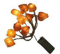 Warmhm Himalayan Salt Crystal Led Decorative String Lights Battery Operated 10 Warm White Bulbs Garland for Home Festival and Wedding