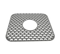 Warmhm Hollow Silicone Kitchen Sink Drain Mat with Non Slip Filter Design Heat Resistant Draining Pad for Sink Countertop Flexible Fall Placemat for Dish Drying and Heat Insulation Grey
