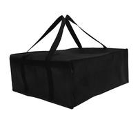 Warmhm Insulated Pizza Bag with Zipper Foldable Non-Woven Fabric Thermal Food Carrier Heat Retention Takeout Tote for Hot Food Transport