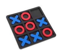 Warmhm Interactive Chess Board Game with Red O Blue X and Black Board Educational Toe for S Early Learning and Travel Enhances Logical Thinking and Creativity