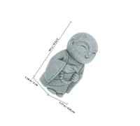 Warmhm Japanese Buddha Figurine Decor with Intricate Bluestone Craft Design Sturdy Outdoor Statue for Garden Meditation and Aquarium Ornament Bodhisattva Praying Monk Sculpture for Zen