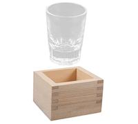 Warmhm Japanese Sake Cup Set Wooden Box with Traditional Japanese Tea Cup for Hot Cold Beverages Dishwasher Safe for Entertaining Family and Friends