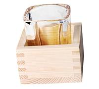 Warmhm Japanese Saki Cup Wooden Sake Cup Glass Sake Serving Mermaid Wine Glass Home Decorative