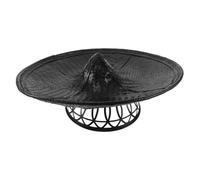 Warmhm Japanese Samurai Bamboo Hat Lightweight Woven Cap Breathable Oriental Sun Protection for Cosplay Theater and Stage Performances