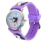 Warmhm Kids Penguin Cartoon Analog Watch with Adjustable Strap, Purple Children’s Portable Wristwatch for Toddlers Girls Learning Time Management