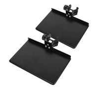 Warmhm Laptop Mic Stand Holder Singing Mic Stand Shelf Clamp on Shelf for Concert Stage Streaming Recording with Steel Plate Lightweight Design