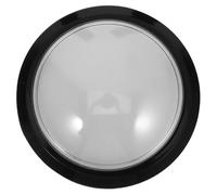 Warmhm Large Round LED Illuminated Game Machine Push Button for Quiz Buzzers and DIY Games Self-reset White Surface Button for Interactive Learning and Multiplayer Fun