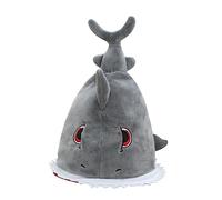 Warmhm Light Up Grey Shark Headgear Carnival Hood Breathable Party Hat Photo Prop for Adults