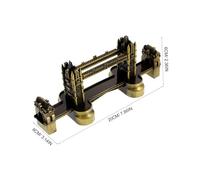 Warmhm London Tower Bridge Model Alloy Sculpture Decorative European Architecture Ornament for Home Desk Vintage Collectible Metal Bridge Craft Elegant Desktop Decor for Photography and