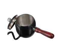 Warmhm Long Spout Stainless Steel Coffee Kettle with Wooden Handle Heat Resistant Hand Brewing Pot for Kitchen Tea House and Coffee Shop Use