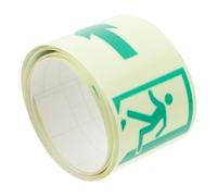 Warmhm Luminous Safety Warning Sign Tape Facility Caution Decal for Apartment Hallways and Fire Safety Paths Splashproof Self Luminous Direction Sticker for Walls and Floors