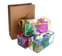 Warmhm Magic Flower Boxes Trick for Magician Stage Performances, Easy to Use Plastic Empty Bag Illusion Prop with Unique Design for Magician Performance