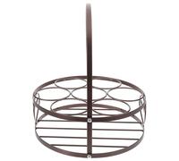 Warmhm Metal Beer Carrier Basket for Bottles Portable Drink Storage with Handle Metal Beer Storage Basket for Home Bar Outdoor Picnics and Festivals