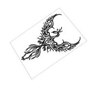 Warmhm Metal Phoenix Wall Decor Iron Wall Art Black Hanging Iron Phoenix Shaped Wall Sculpture for Home Kitchen Backyard Office Home Decor