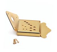 Warmhm Metal Triangle Mandolin Tailpiece with Screws Durable Guitar Parts for Enhanced Tone and Volume Easy Installation Upgrade for Your Mandolin Golden