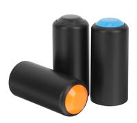 Warmhm Microphone Battery Covers Screw Caps 3Pcs Plastic Replacement Compatible with Shure Wireless Mics Black Orange for Professional Audio Use