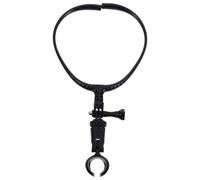 Warmhm Microphone Neck Mount Adjustable Neck Hanging Mic Holder for Singing Hosting and Outdoor Live Streaming Hands Free Mic Rack Lightweight Portable Holder for Performer Use