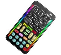 Warmhm Mini Sound Card Voice Changer I9 Portable Voice Changing Device for Computer and Mobile Live Streaming with Dc3.5V Power Suitable for and Anchors