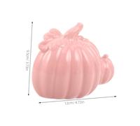 Warmhm Modern Pink Ceramic Pumpkin Fall Decor Thanksgiving Centerpiece Harvest Sculpture for Entryway Living Dining Table Seasonal Farmhouse Accent
