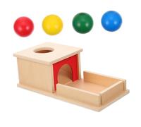 Warmhm Montessori Wooden Educational Toy for Toddlers Hand-eye Coordination Box with Balls Fun Learning Plaything for Social Skills Development
