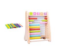 Warmhm Multi-functional Computing Rack Wooden Drawing Board Cognitive for Early Math Learning and Creative Drawing Portable Educational for Preschool
