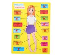 Warmhm My Body Puzzle Human Body Organs Jigsaw for Toddlers Educational Cognitive Toy Wooden Preschool Learning Aid Boys and Girls Toy