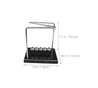 Warmhm Newton Pendulum Ball Desk Decor with Solid Wood Base and Polished Steel Balls Kinetic Motion for Physics Education Interactive Swinging Science Ornament for Office and Study