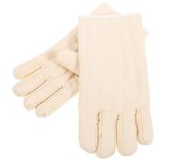 Warmhm Oven Mitt Kitchen Oven Mitts Cooking Gloves Heat Resistant Thickened Canvas Lightweight Hand Protection Beige for Household and Dinner Parties