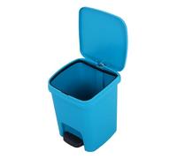 Warmhm Pedal Trash Can with Lid Kitchen Garbage Bin for Home Office Bedroom Living Room Easy to Clean Plastic Wastebasket with Convenient Step Foot Pedal and Sealed Lid to Keep Odors