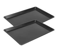 Warmhm Pet Cage Tray Replacement Base with Thickened Structure and Seamless Edge Plastic 2pcs 17.7x11.8 Inches Non-slip Hygienic Plastic Bottom Pan for Dog Crate for Rabbits and Small