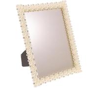 Warmhm Photo Frame Pearl Resin 5x7 Inch Desktop Display for Storing Precious Photos Home Decor