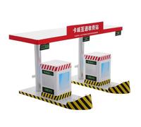 Warmhm Plastic Traffic Playset Toll Booth Model for Boys and Girls with Educational Value and Interactive Play, Realistic Design Highway Toy for Family Playtime and Imaginative Discovery