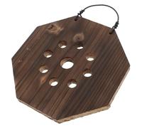 Warmhm Platycerium Wall Planter Carbonized Solid Wood Board for Indoor Vertical Garden, Fern and Orchid Mounting Display, Small Succulent Wall Decor, Octagonal Panel