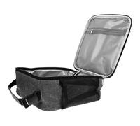 Warmhm Portable American Style Insulated Lunch Tote Bag with Buckle Handle Oxford Cloth Bento Cooler for Work School Travel Large Capacity with Storage Mesh Pocket Easy to Clean Dark Grey