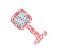 Warmhm Portable Silicone Medical Nurse Watch Square Printed Fob Timepiece for Nurses Doctors and Medical Staff Accurate Timekeeping Display Random Designs