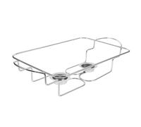 Warmhm Portable Square Alcohol Stove Rack with Non Slip Base and Handle Quick Heating Camping Cooking Accessory for Group Dining Buffet Food Warmer Outdoor Hiking Cooking Gear