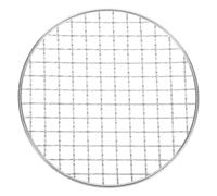 Warmhm Portable Stainless Steel round Grill Pan with Lightweight Sturdy Wire Mesh, for Campfire Grilling and Outdoor Gatherings, High Temperature Resistant Grill Rack