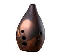 Warmhm Professional 10 Holes Xun Instrument Ceramic Ocarina Ancient Chinese Musical Flute for Beginners and Performers Purple Sand Design Random Style