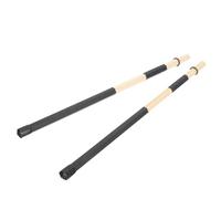 Warmhm Professional 19-strand Black Wooden Drum Brushes Pair for Jazz Percussion Drums - Lightweight Practical Drumsticks for Acoustic and Electric Kits